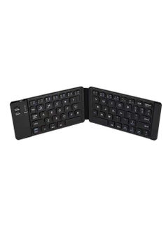 Foldable Bluetooth Keyboard Folding Wireless Portable Keyboard with Numeric Keypad USB-C Rechargeable for iOS Android Windows System Laptop Tablet Smartphone Device
