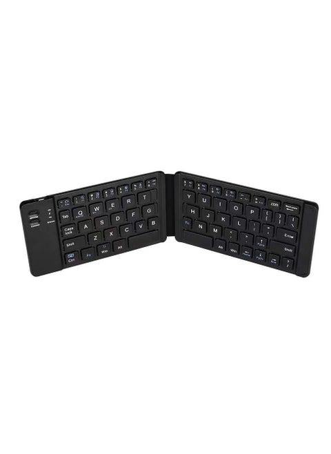 Foldable Bluetooth Keyboard Folding Wireless Portable Keyboard with Numeric Keypad USB-C Rechargeable for iOS Android Windows System Laptop Tablet Smartphone Device