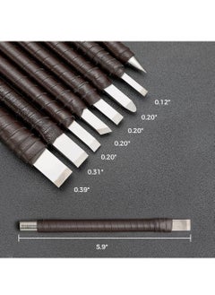 Y&D Stone Carving Tool Set of 8 Wood Tools Kit Knife Seal Engraving Tungsten Steel Chisels for DIY Art Craft Clay Carpentry  - Image 5