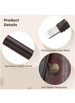 Y&D Stone Carving Tool Set of 8 Wood Tools Kit Knife Seal Engraving Tungsten Steel Chisels for DIY Art Craft Clay Carpentry  - Image 4