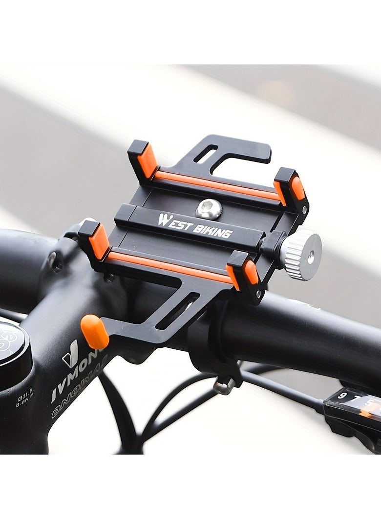 WEST BIKING Bike Phone Holder - 360° Rotatable Aluminum Alloy Mount, Universal Adjustable Cage for Cycling/Motorcycle/E-Bike, Secure Grip for 4-6.5" Phones Wide - Image 3