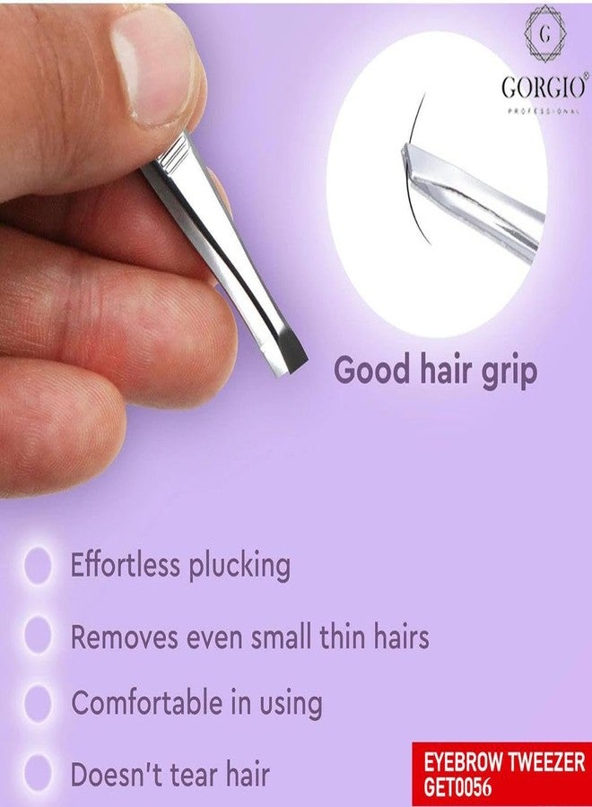 Gorgio Professional Eyebrow Tweezer GET0056 (Colour May Vary) - Image 5