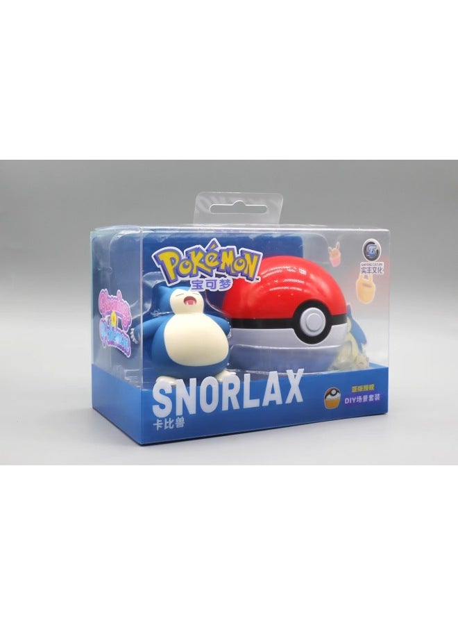 Bao Ke Meng Scene Decoration Pet Elf Shifeng أصلي Elf Ball Kabi Beast Fat Ding Pikachu Play-اللون: Baokemeng Scene Suit-Kabi Beast (صندوق PVC) - Image 1