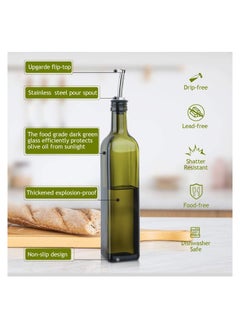 MMG 17oz/500ML Olive Oil Dispenser Bottle for Kitchen, Premium Oil and Vinegar Cruet, Oil and Vinegar Dispenser Set with Pourers, Funnel,  - Image 4