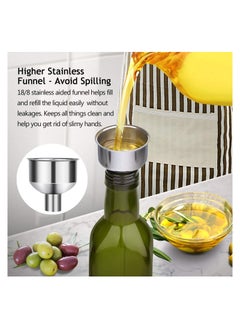 MMG 17oz/500ML Olive Oil Dispenser Bottle for Kitchen, Premium Oil and Vinegar Cruet, Oil and Vinegar Dispenser Set with Pourers, Funnel,  - Image 3