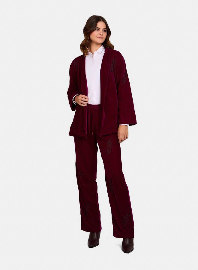 DALYDRESS Women Regular Fit Kimono - Maroon 