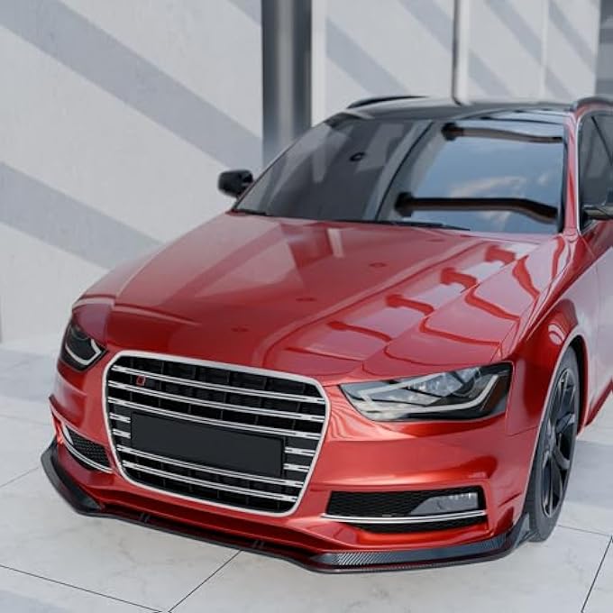 NARPES Front Bumper Lip Splitter for Audi S4 B8.5 A4-S-line 2013-2016 + A4 B8 B8.5 2008-2016 Spoiler Body kit Accessories (Carbon Fiber Look) - Image 5