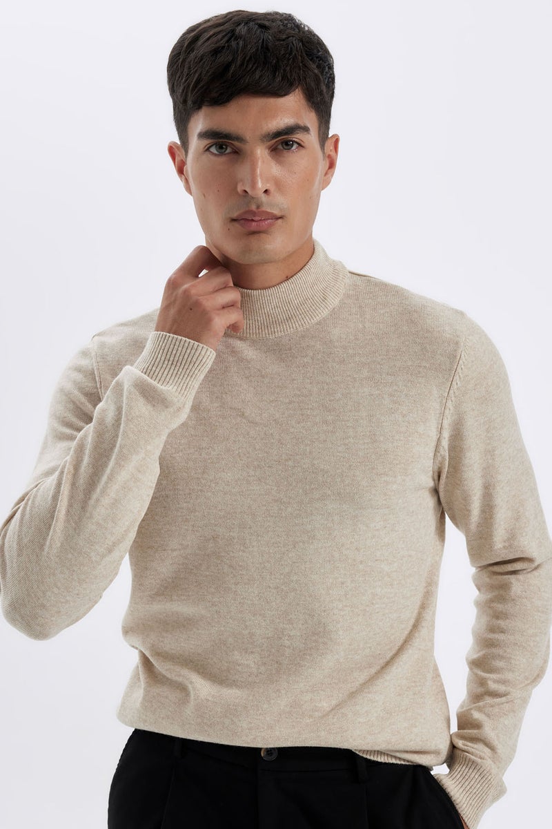 DeFacto Man Slim Fit Half Turtleneck Basic Knitted Pullover - Image 1