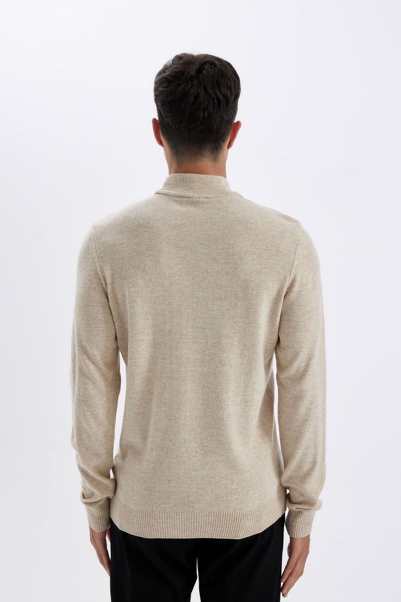 DeFacto Man Slim Fit Half Turtleneck Basic Knitted Pullover - Image 4