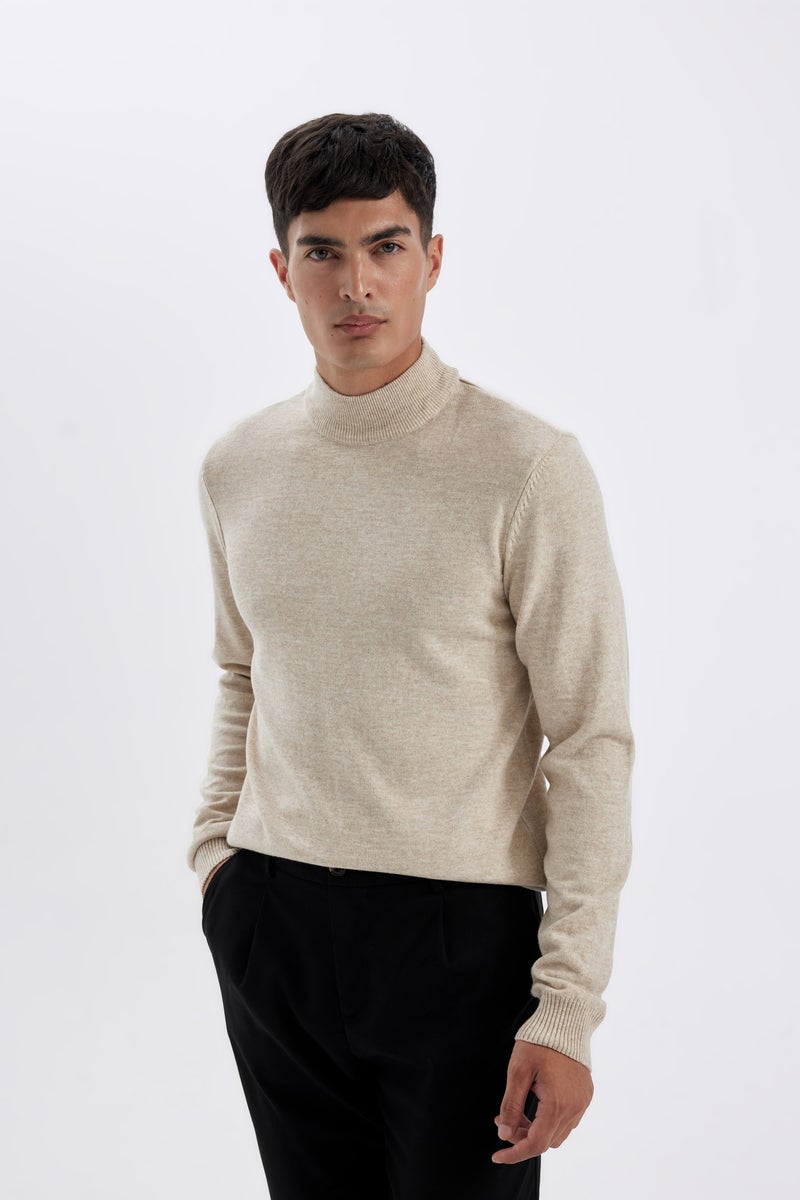 DeFacto Man Slim Fit Half Turtleneck Basic Knitted Pullover - Image 5