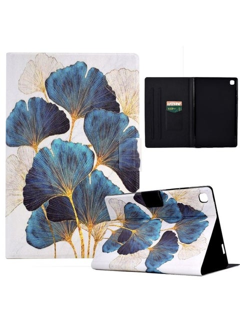 Case Cover For Samsung Galaxy Tab A7 10.4 2020 T500 Coloured Drawing Smart Leather Tablet Case Leaf