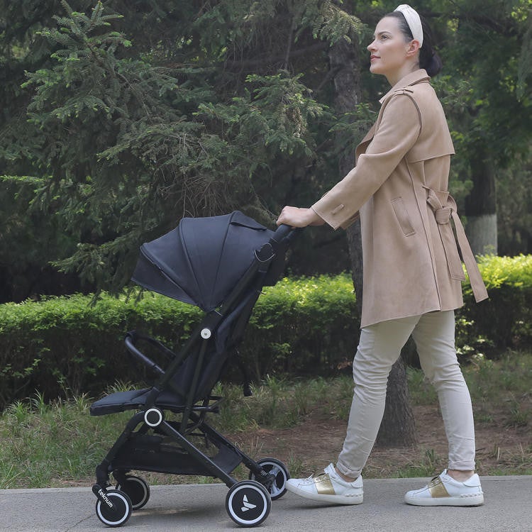 TEKNUM Travel Cabin Stroller with Coffee Cup Holder - Black - Image 3