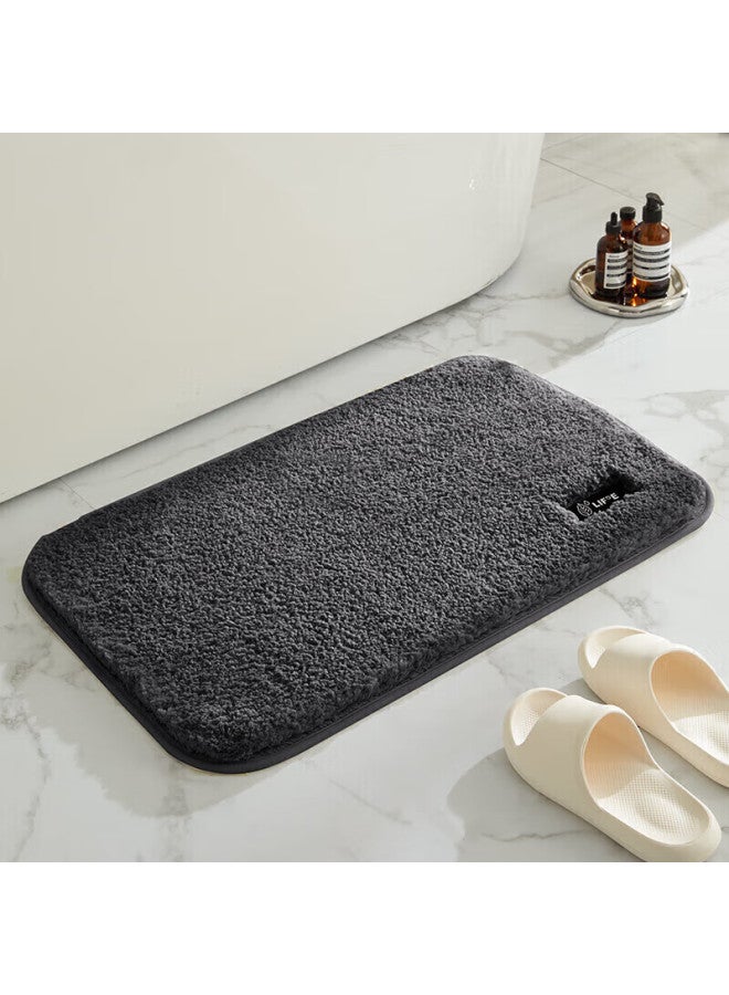 Bululom Home Bathroom Absorbent Foot Mat, Bathroom Entrance Carpet, Elegant Gray, 60*90cm - Image 1
