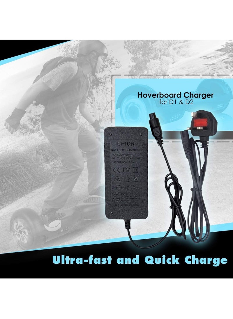JAJEEK Smart Wheel Electric Scooter Hoverboard Charger – Compatible with D1 & D2 Electric Scooters, High-Performance Battery Charger, Efficient and Safe Charging Solution for Hoverboards - Image 2