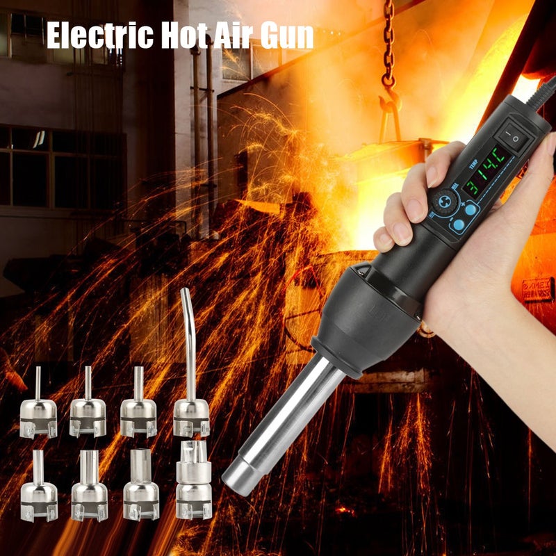 8Pcs Nozzles for 8858‑I 650W LED Digital Display Adjustable Electric Hot Air Gun Heat Gun (Nozzles) - Image 2