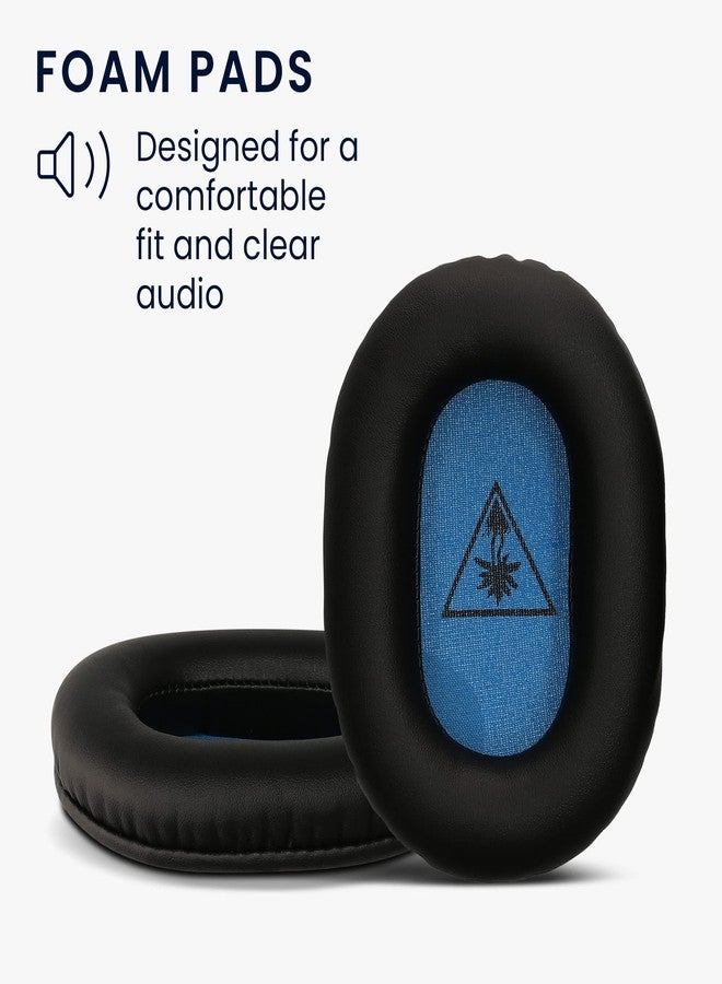 kwmobile Ear Pads Compatible with Turtle Beach Recon 70 / Recon 50 / Recon 60P / Stealth 500/600 / 700 Earpads - 2X Replacement for Headphones - Black - Image 3