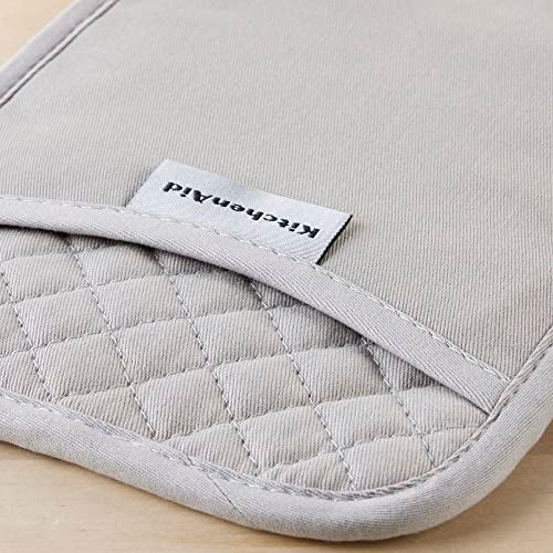 KitchenAid Asteroid Pot Holder 2-Pack Set, Matte Grey, 7"x10" - Image 4