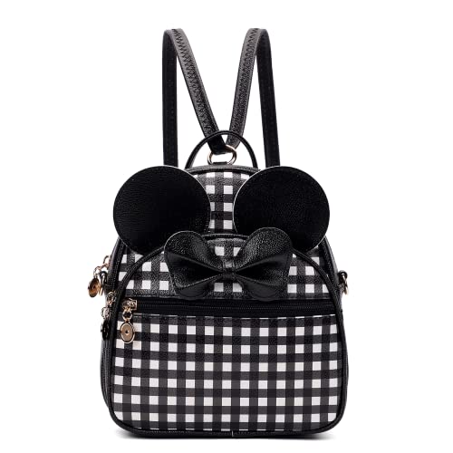KL928 Girls Mini Backpack Bowknot Polka Dot Cute Small Daypacks Convertible Shoulder Bag Purse for Women - Image 1