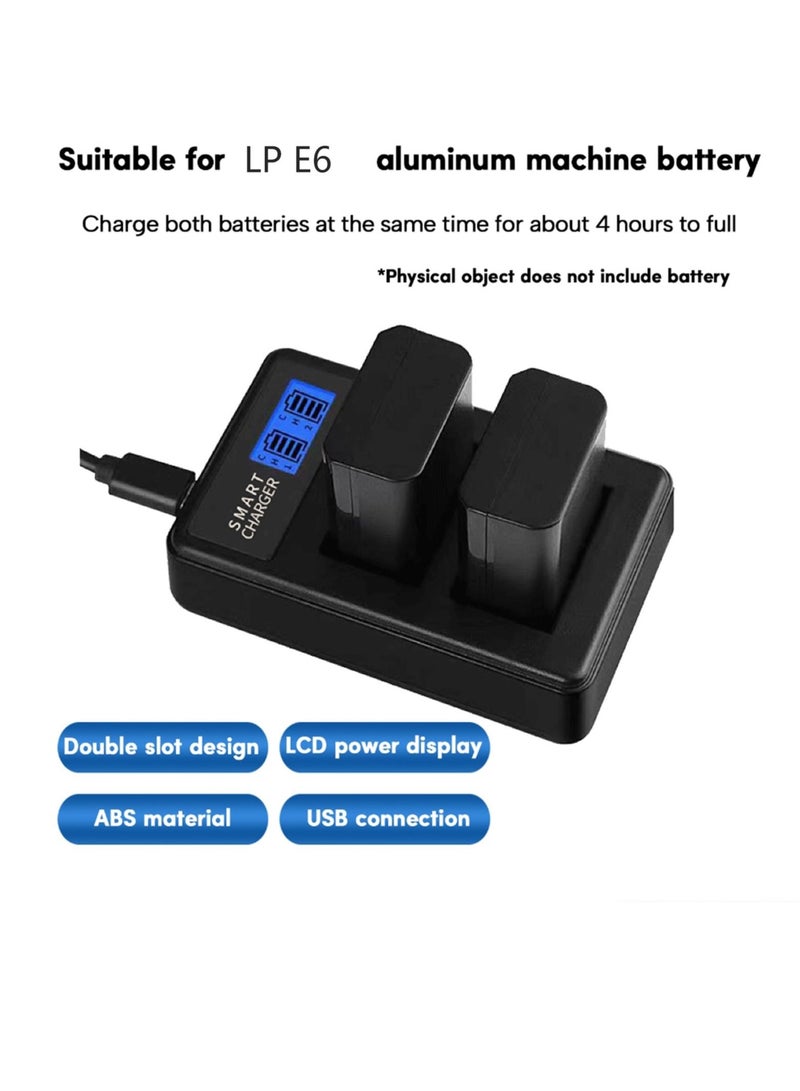 Excefore LCD USB LP-E6 Battery Charger, Replacement 5D Mark II 5D Mark III 5D Mark2 Camera, Battery Lightweight Camera Charger, for Travel and Outdoor - Image 4