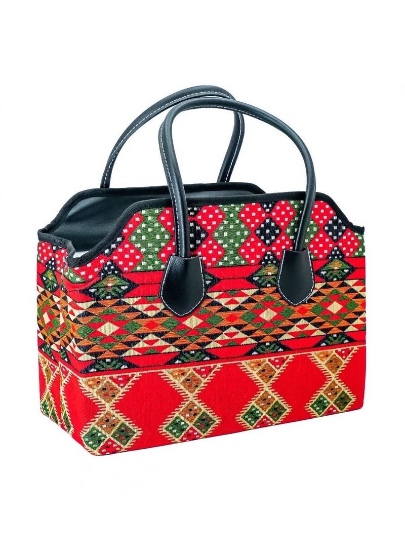 BASURRAH Heritage red color trip bag 