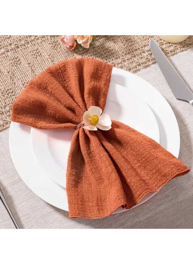 Cloth Napkins 6Pcs 42cm*42cm Solid Color Bohemian Style Napkins, Simple and Rustic Square Cloth Napkins, Suitable for Wedding, Dinner, Buffet, Birthday Party and Festival Table Decoration - Image 1