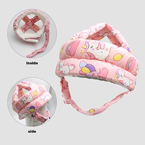 REFLYAWAY Baby Head Protector Baby Helmet for Crawling Walking, No Bumps Safety Head Adjustable Protective Cap for Walking, Playing (Unicorn) - Image 4