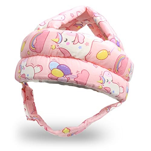 REFLYAWAY Baby Head Protector Baby Helmet for Crawling Walking, No Bumps Safety Head Adjustable Protective Cap for Walking, Playing (Unicorn) - Image 1
