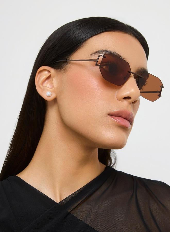 بلاك أوت نظارات شمسية هندسية للجنسين بلاك آوت - Image 5