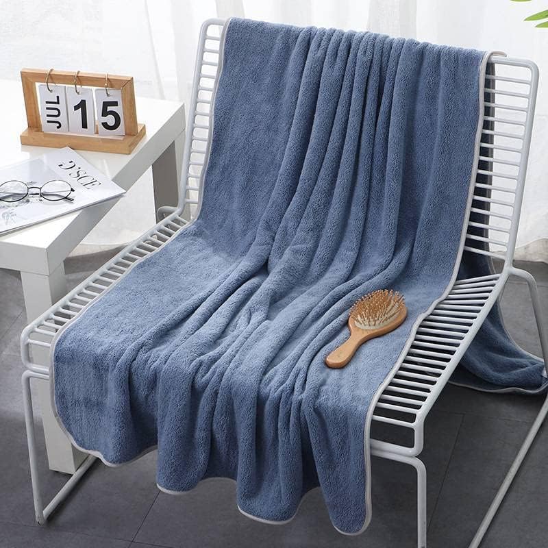 Fezora® Microfiber Towel for Bath-Soft Coral Fleece Towel with Extra Soft & Quick Dry Large Size Towels Hook Super Absorbent-Bath Towel for Men and Women-70 x 140 cm (Dark Blue) - Image 5