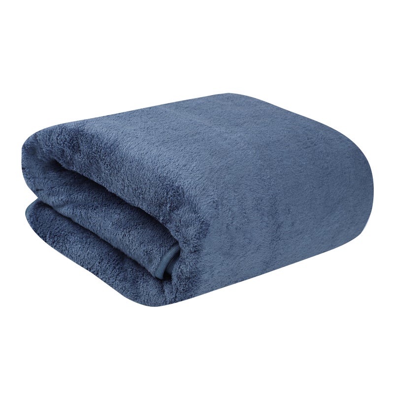 Fezora® Microfiber Towel for Bath-Soft Coral Fleece Towel with Extra Soft & Quick Dry Large Size Towels Hook Super Absorbent-Bath Towel for Men and Women-70 x 140 cm (Dark Blue) - Image 1