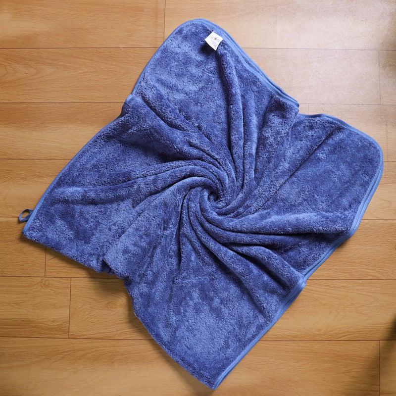 Fezora® Microfiber Towel for Bath-Soft Coral Fleece Towel with Extra Soft & Quick Dry Large Size Towels Hook Super Absorbent-Bath Towel for Men and Women-70 x 140 cm (Dark Blue) - Image 3