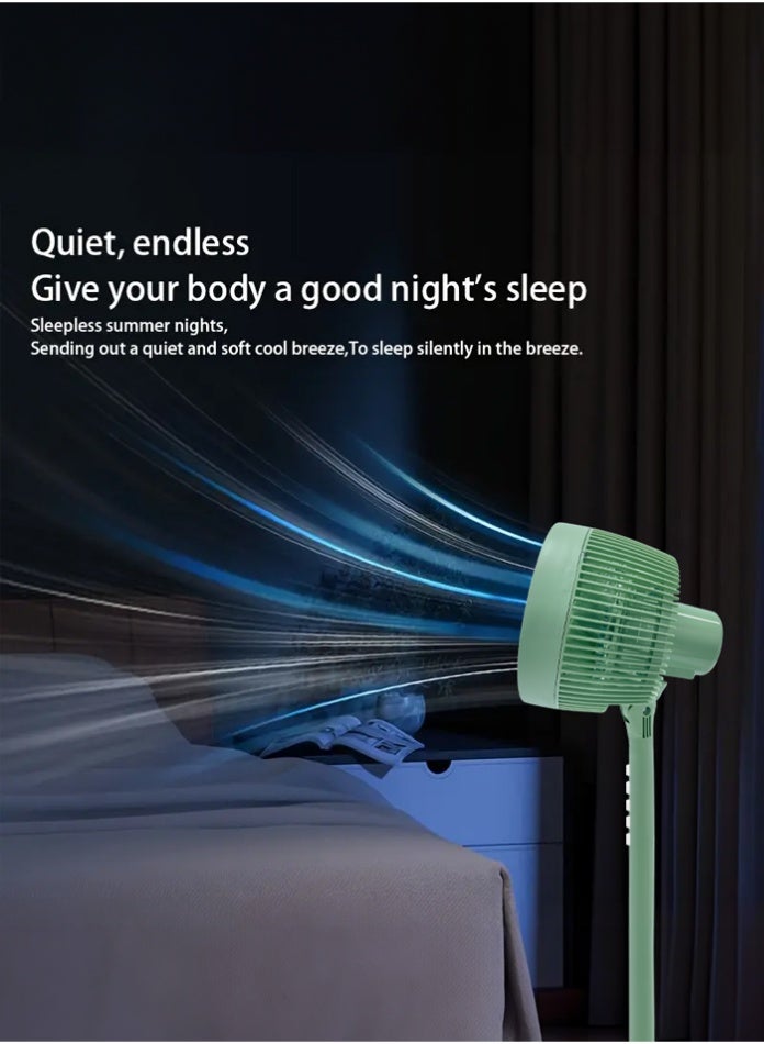 مودي مروحة أرضية عمودية مقاس 10 بوصات، بثلاث سرعات، مع خاصية التذبذب، وارتفاع قابل للتعديل، ومروحة تبريد هادئة للمنزل والمكتب - Image 5