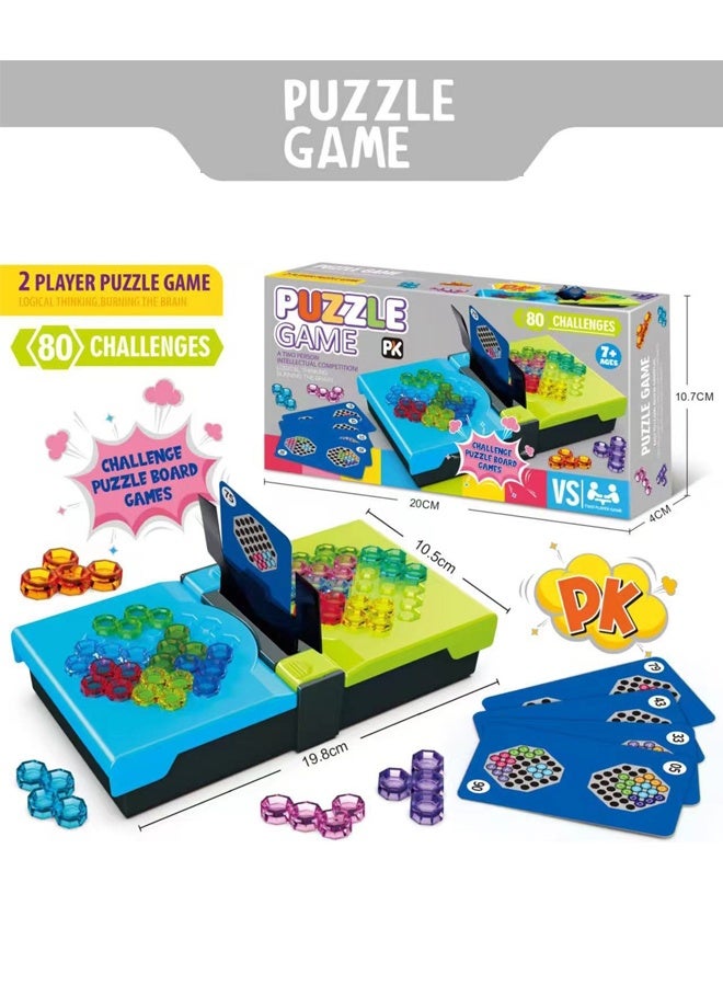 Magic Bead Battle Puzzle Game Set - 80 Challenges 2D Logic Games for Kids 7+ & Adults -Brain Teasers & Smart Puzzles - 2-Player Mode, Problem-Solving & Critical Thinking - Educational Toy, Family Game Night & Gift - Image 4