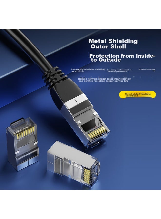 Ult-unite Cat7 Gigabit Ethernet Cable, 10 Gigabit Network High-speed Connection Cable, Crystal Head, Pure Copper, Double Shielding, Engineering Grade, For Home Computer, Broadband Router, Monitoring, Finished Patch Cord, 0.5 Meter - Image 3