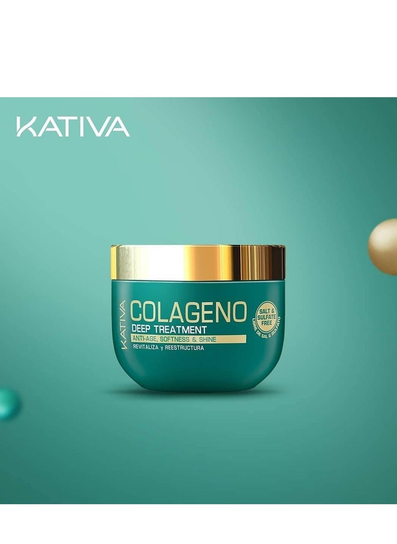 Kativa Kativa Colageno Deep Treatment Softness and Shine Revitalize and Reconstruct Hair Mask 250ml  - Image 2