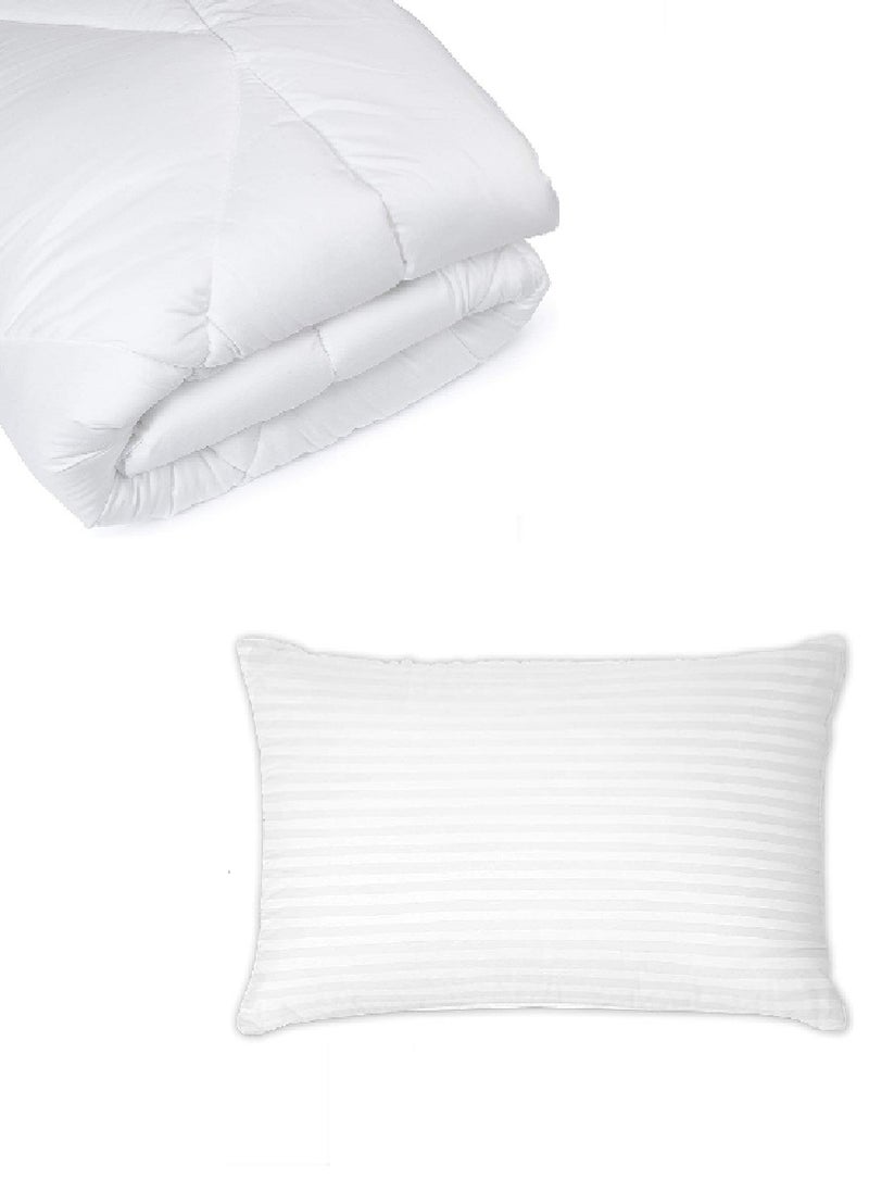 Blueberry - Classic Cotton Duvet Insert Single Size 160X220Cm With 1 Pillow Cotton White - Image 1
