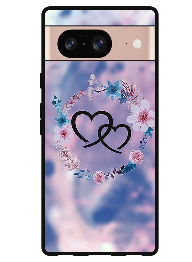 Theodor Protective Case Anti Scratch Shock Proof Bumper Cover For Google Pixel 8 Two HEarts - Image 1