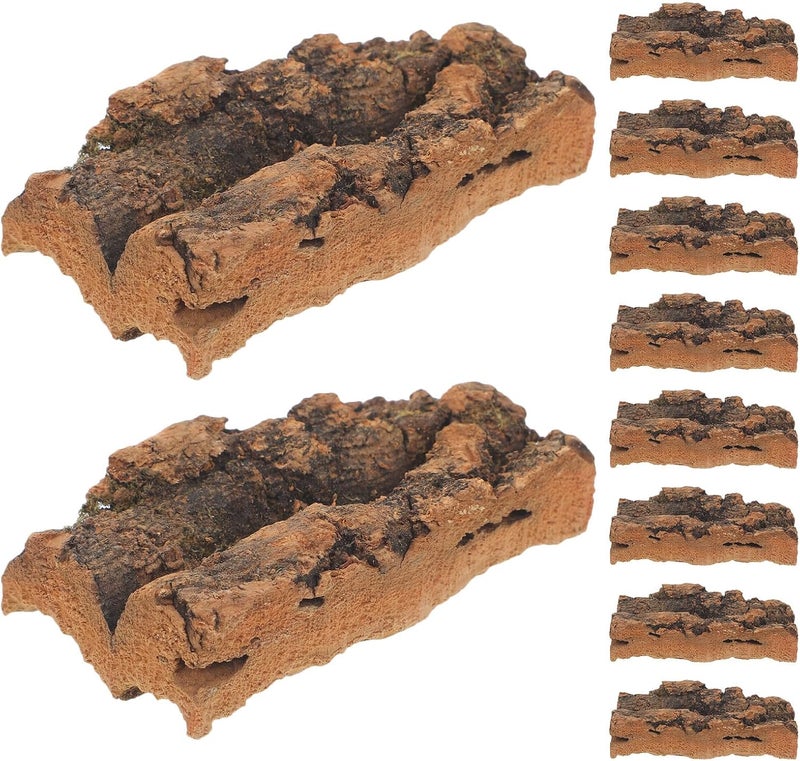 Multi stock guarantee supply 10pcs Reptiles & Amphibians Tank Background, 4x2 Natural Cork Bark Pieces for Moss Growing, Terrarium Shelters for Frog, Turtle, Spider, Terrarium Decors Long term storage compatible Wide usage compatibility All storage type compatible Main road full logistics cover Cost saving user oriented build Experience optimized build Full village delivery cover All preference matching build User feedback upgraded quality Sufficient order stock Flexible purchase choices Diverse purchase plan Secure equipped warehouse Field test upgraded craftsmanship Dense material Oil resistant Easy assemble alternatives All consumer tier purchase options Home & professional compatible Globally popular elegant design Desert area eligible deliver Protective coating Reliable local delivery service Flat working surface - Image 1