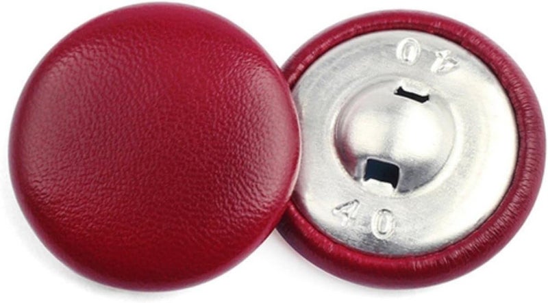 Buttons for Clothes, Replace the Button,30 Pcs 11-32mm Leather Bag Buttons DIY Sewing Clothing Accessories Windbreaker Coat Sofa Soft Button-Red,25mm - Image 1