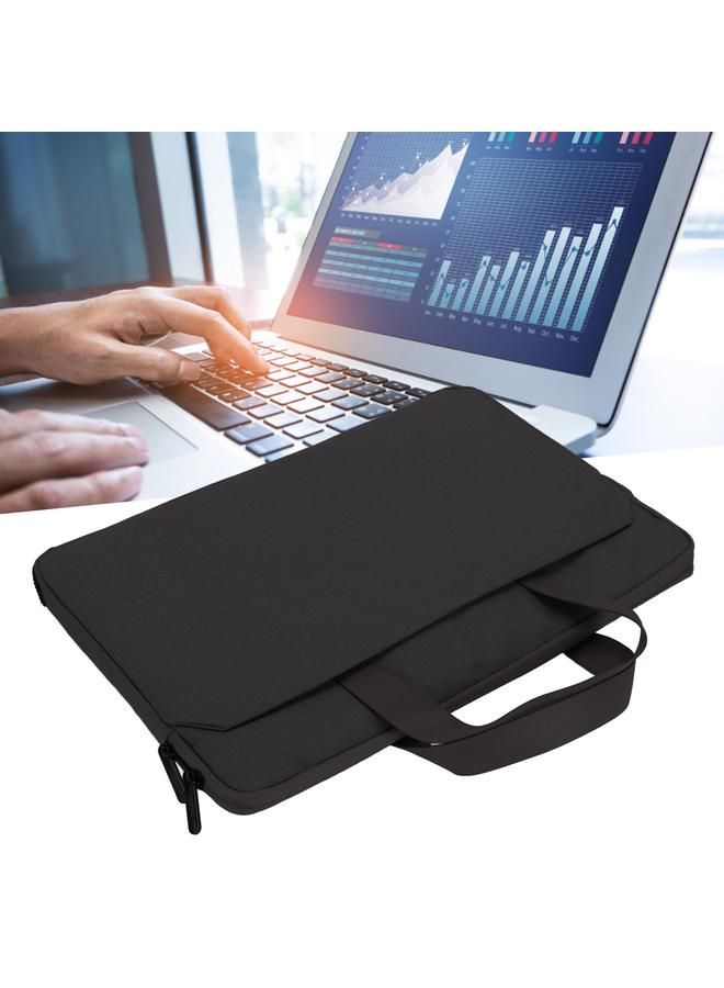 Laptop Bag Large Capacity Waterproof Simple Computer Carrying Case for 15.1‑15.6 Inch Laptops Office Travel Black
