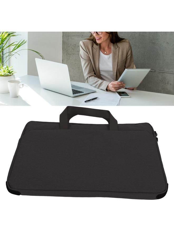 Laptop Bag Large Capacity Waterproof Simple Computer Carrying Case for 15.1‑15.6 Inch Laptops Office Travel Black