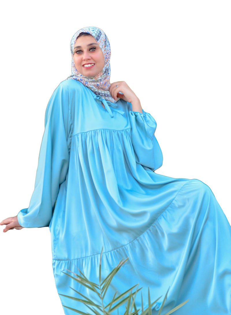 فستان كاجول ستان مينت جرين - Image 1