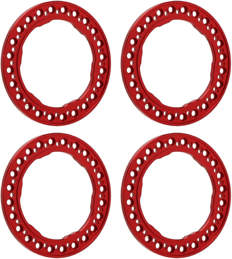 VGEBY RiToEasysports Aluminum Beadlock Rings for Axial SCX10 90046, 1/10 RC Car Wheel Accessories, 2 Inch Outer Diameter, 4 Pieces with 96 Screws - Image 5