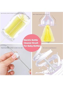 Baby Bottle Brush,Electric Baby Bottle Brush Cleaner Set,Rechargeable Waterproof Silicone Brushes with Bottle Brush,Nipple Brush,Straw Brush,Milk Stirrer,Drying Rack,Dustproof UV Disinfection (Yello - pzsku/Z3B5BC13D08D7977A995FZ/45/_/1721676877/a1cd35f7-0477-4c12-9fe0-684524174acf