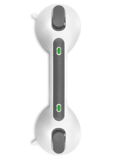 Suction Shower Handles for Elderly, Safety Grab Bars with Indicator, Heavy Duty Suction Grips for Bathroom, Showers and Bathtubs, Grey