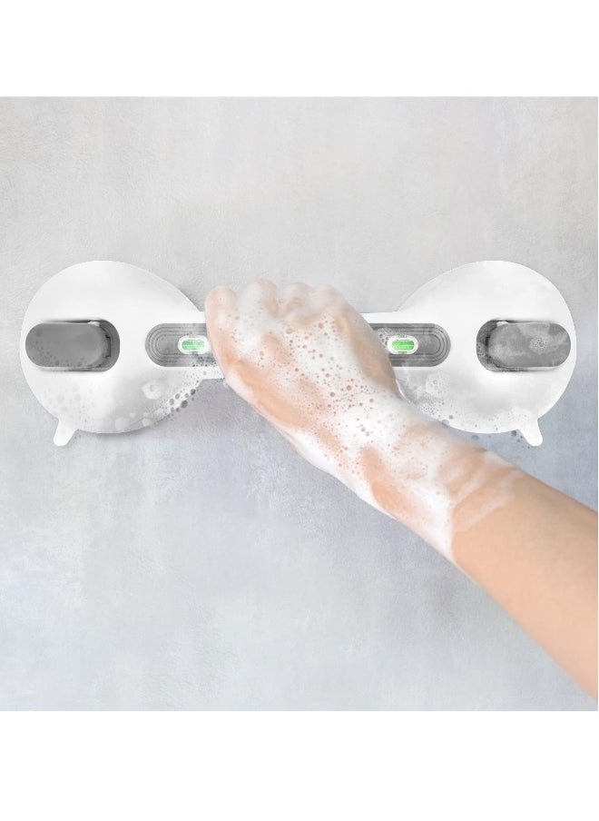 Generic - Suction Shower Handles for Elderly, Safety Grab Bars with Indicator, Heavy Duty Suction Grips for Bathroom, Showers and Bathtubs, Grey - Image 1