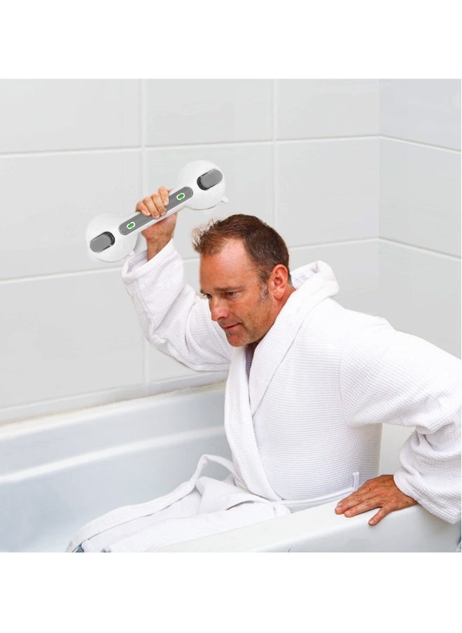Generic - Suction Shower Handles for Elderly, Safety Grab Bars with Indicator, Heavy Duty Suction Grips for Bathroom, Showers and Bathtubs, Grey - Image 1