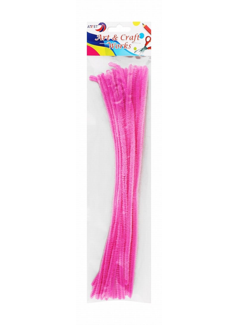 ATKET 20-Piece Pipe Cleaners 30cm Size Pink - Image 1