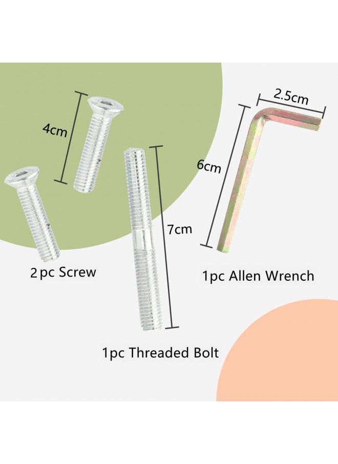 PowerKing PowerKing Natural Sisal Replacement Scratching Post, 15.7'' 2 Pieces M8 Cat Scratch Post Refill Pole Parts for Refurbishment, Include Screws (White)  - Image 5
