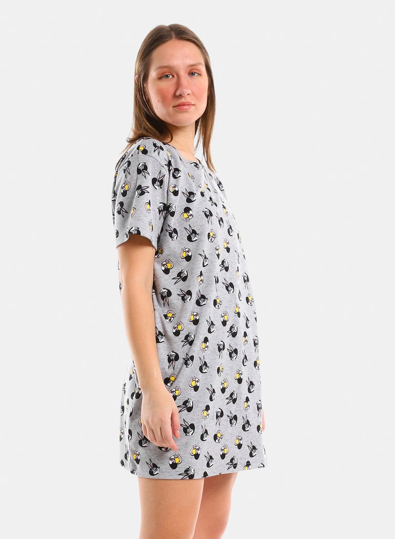belle Sleepshirt Mini Length Bugs Bunny Print - Image 2